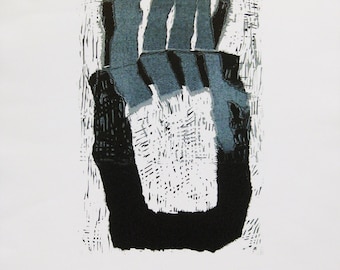 Barbara Keidel - "Parc IV"- Handsigned Linocut - 1998 (S/N - EA)