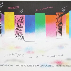 James Rosenquist - &quot;Horizon&quot; - Cartaz de litografia original, 1970