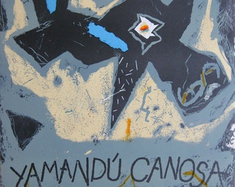 Yamandú Canosa- "Galerie Joan Prats" - Original Lithograph Poster - Barcelona 1983