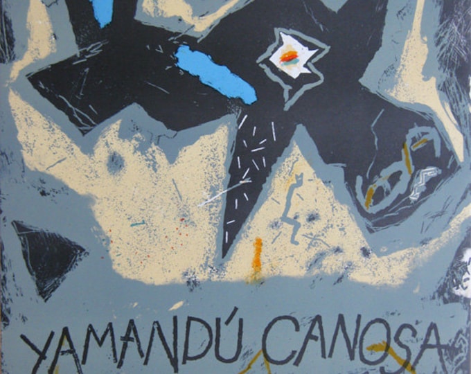 Yamandú Canosa- "Galerie Joan Prats" - Original Lithograph Poster - Barcelona 1983