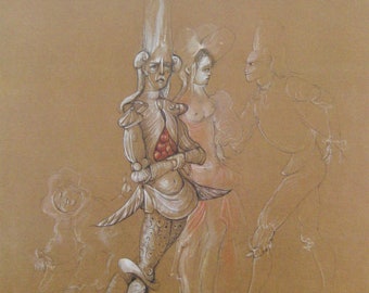 Leonor Fini - “Composition” - Original Photo Lithograph - 1980