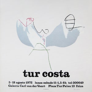Rafael Tur Costa  - &quot;Tur Costa&quot; - Hand signed Screenprint Poster - 1972 (S/N - 1/30)