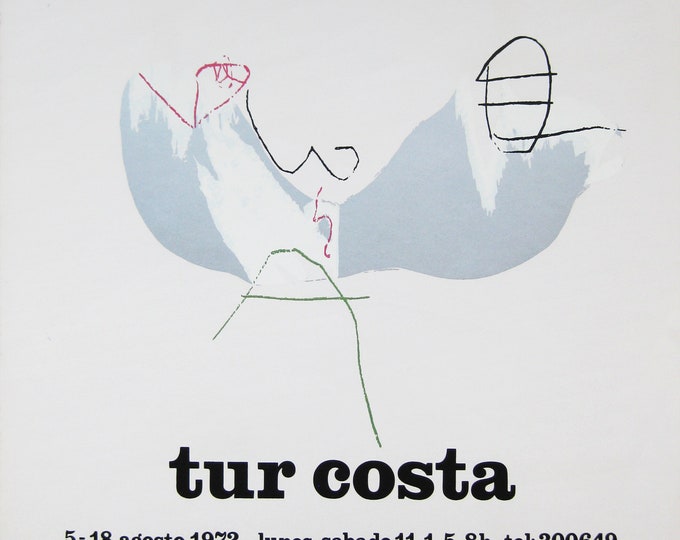 Rafael Tur Costa  - "Tur Costa" - Hand signed Screenprint Poster - 1972 (S/N - 1/30)