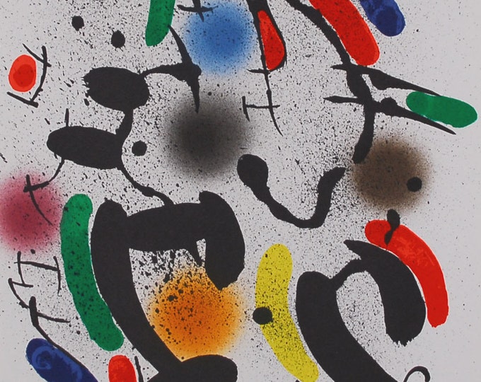 Joan Miró  - "Litografia Original VI" - Original Lithograph, 1972