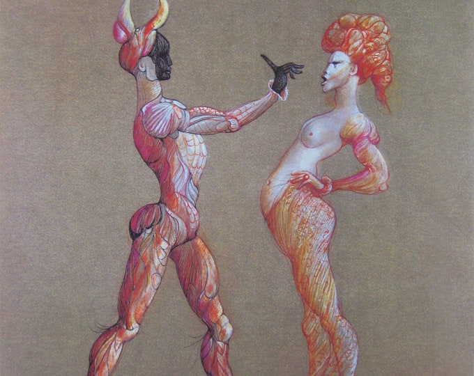 Leonor Fini - “Composition” - Original Photo Lithograph - 1980