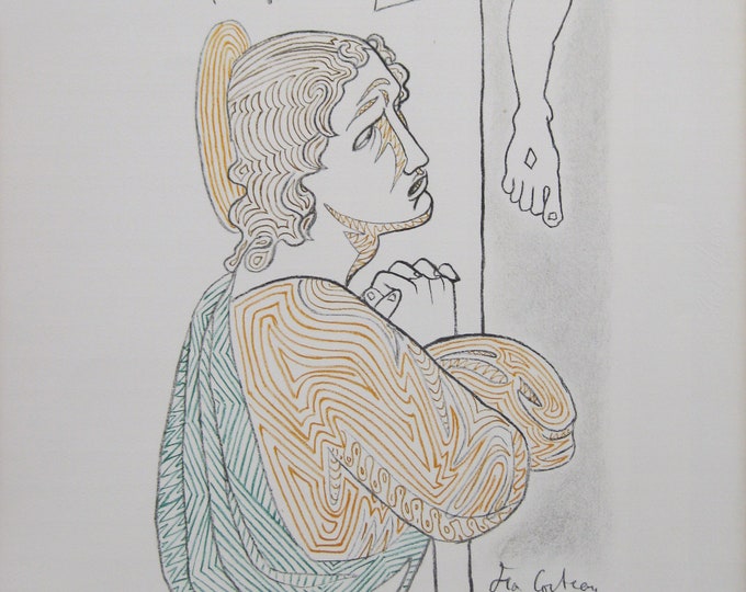 Jean Cocteau - "Mairie" - Original Colour Lithograph - 1956