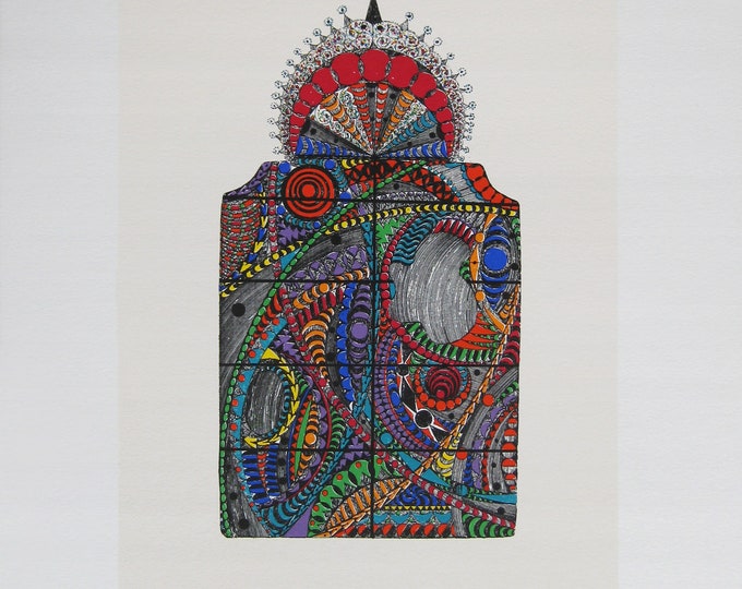 Ovadia Alkara "Stain Glass Royale" - Hand signed Screenprint (S/N, 139/325)