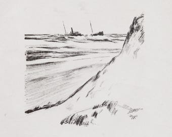 Hermann Westphal - 'Wreck' - Original Lithograph, 1915
