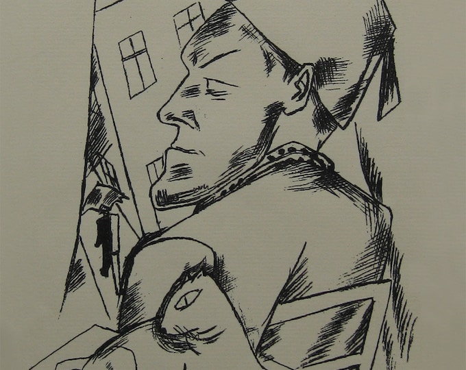 Max Beckmann - "Verbitterung (Bitterness)" - 1921 - Lithograph, Ref. Gallwitz 138