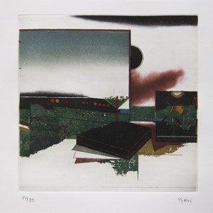 Tuvia Beeri - „Suzuribako” - kolorowa akwaforta, ręcznie podpisana