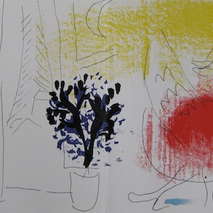 Marc chagall -  &quot;Le Coq Rouge&quot; - Original Colour Lithograph - 1957 (CR: Mourlot 203)