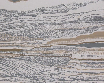 Robert Quijada  - "Landscape" - Hand signed Screen Print - 1975 (S/N - 27/50)
