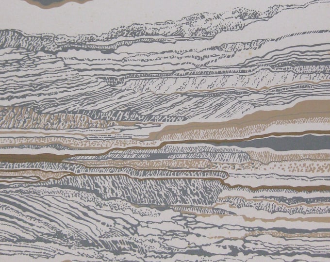 Robert Quijada  - "Landscape" - Hand signed Screen Print - 1975 (S/N - 27/50)