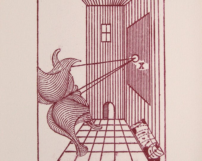 Max Ernst - "Jenseits der Malerei" Vintage Limited Edition Original Lithograph on Arches 1972