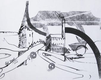 Burkhart Beyerle - "Composition" - Drawing, Signed and Dated - 2008-2012-2016