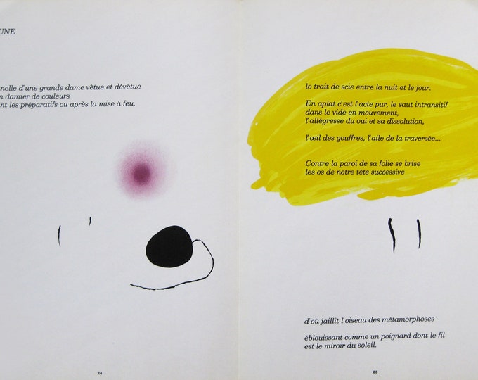 Joan Miro - "Jaune" - Original Lithograph - Mourlot, 1971