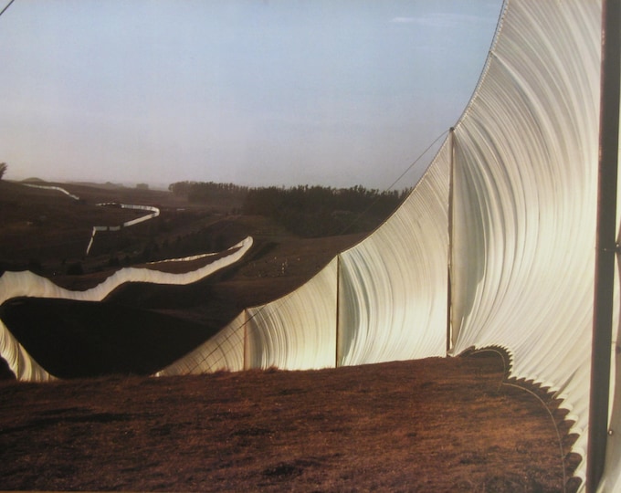 Christo - "Running Fence"  - Large Photo Offset, 1976