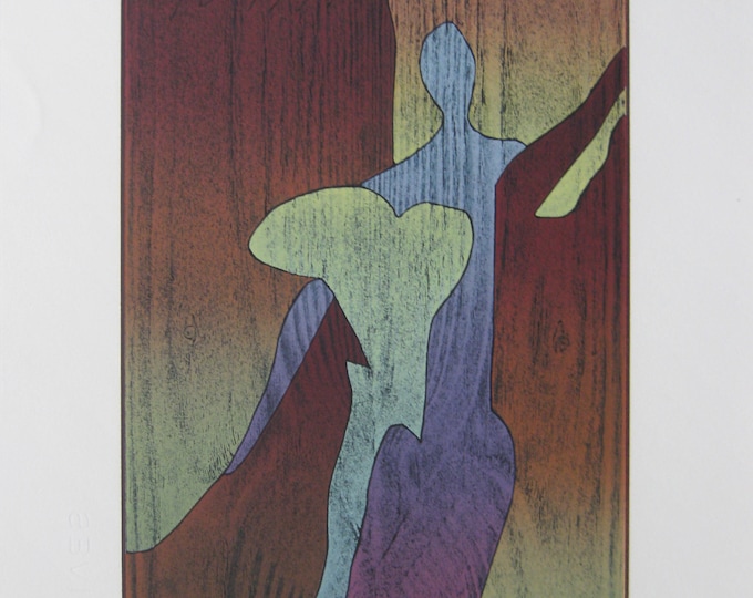 Franz Eggenschwiler - "Composition" - Hand Signed Colour Woodcut - 1993