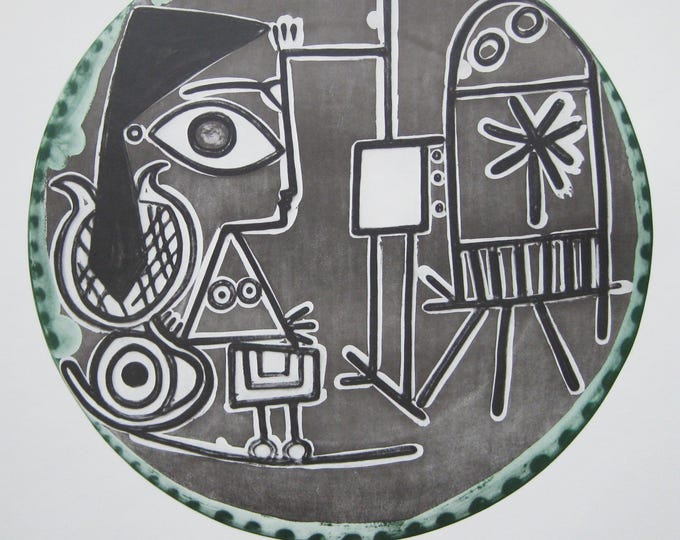 Pablo Picasso  - "Picasso At Pace/Columbus" - Offset lithograph Poster, 1978