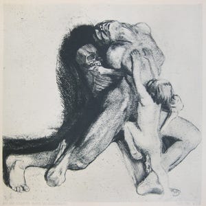 Kathe Kollwitz - &quot;Tod und Weib&quot; - Original Rotogravure - 1921