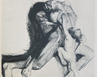 Kathe Kollwitz - "Tod und Weib" - Original Rotogravure - 1921