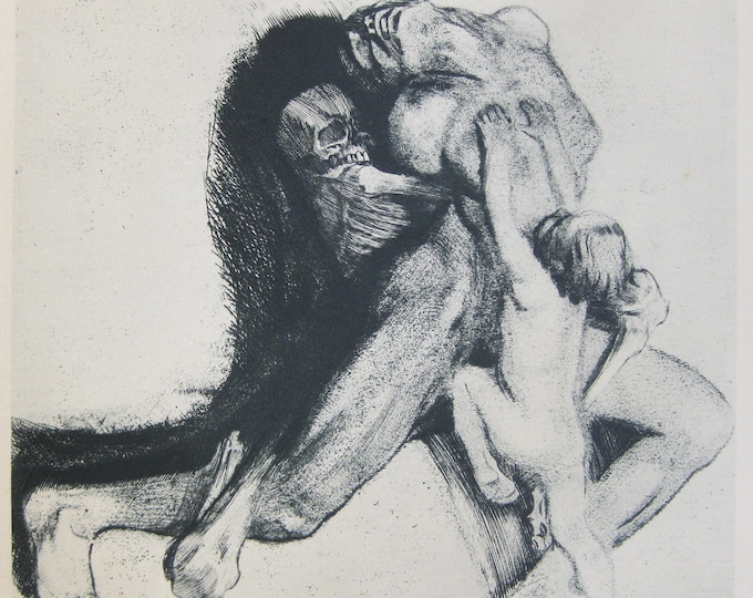 Kathe Kollwitz - "Tod und Weib" - Original Rotogravure - 1921