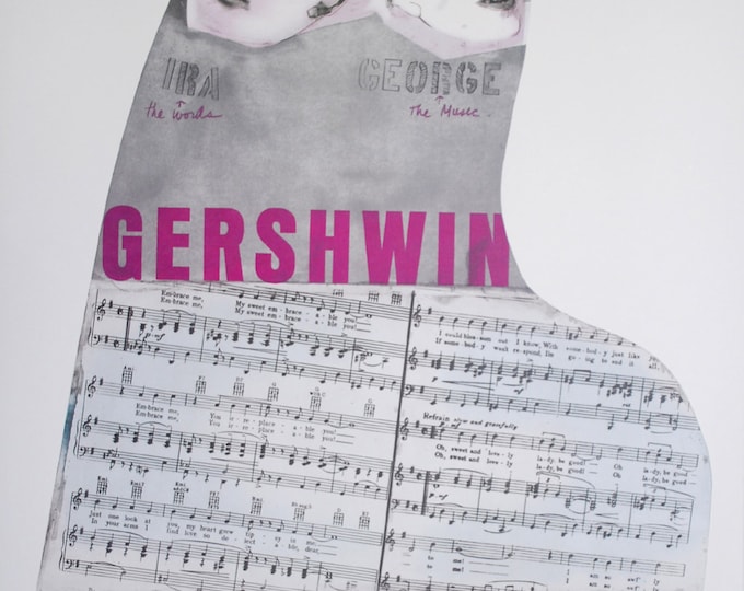 Larry Rivers - "Gershwin" - Large Offset lithograph exhibtion poster, 1968