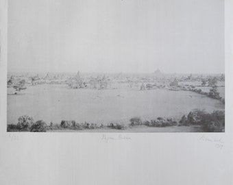 Franz Rudolf Knubel - "Pagan, Burma" - Hand signed Offset Lithograph, 1974 (S/N - 8/33)