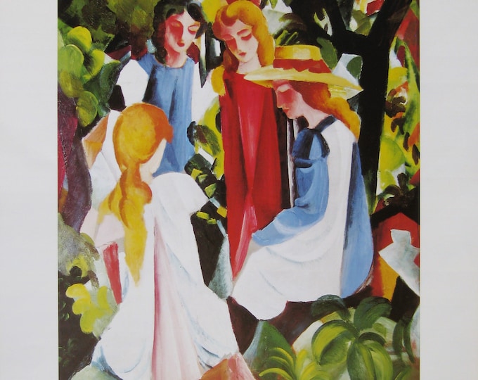 August Macke - "Promenade" - Colour Offset Lithograph - 1994