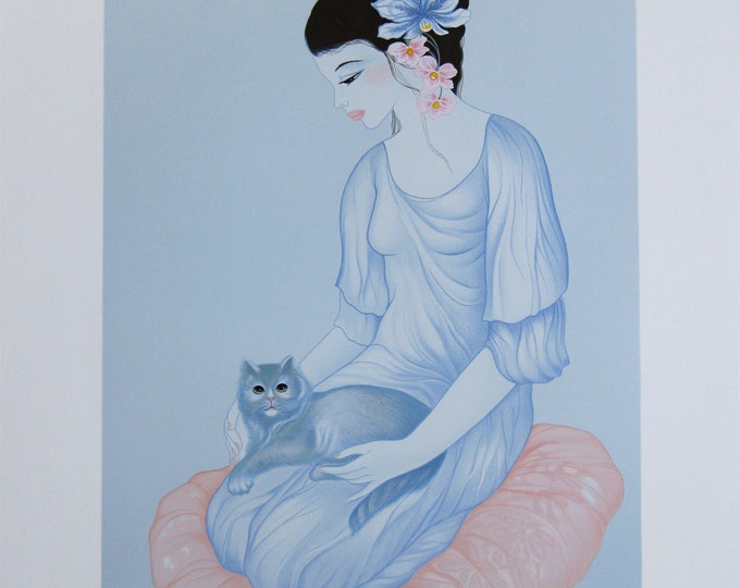 Mara Tran Long  - "La Tendresse" - Handsigned Lithograph