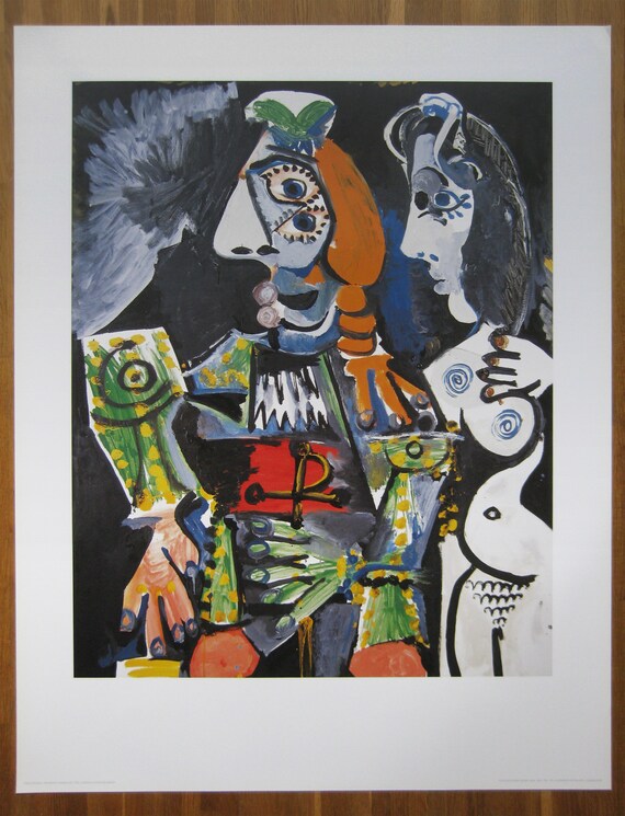 パブロ・ピカソ - 「闘牛士と裸婦」 - カラーオフセット