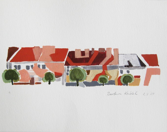 Barbara Keidel - "Composition"- Goache - 2004