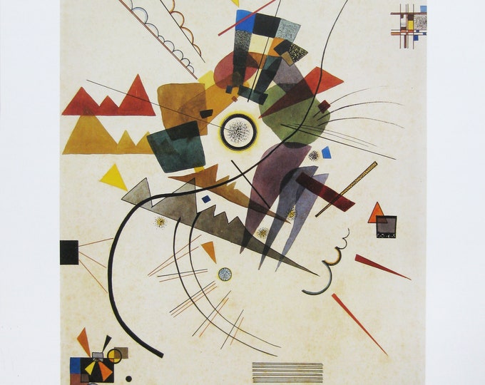 Wassily Kandinsky - "Ringsum 1924" - Colour Offset lithograph - 1992