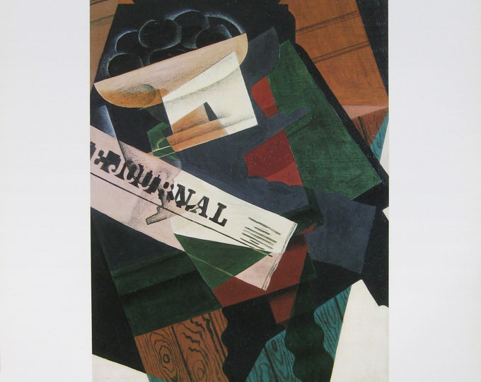 Juan Gris - "Nature Morte Au Journal" - Colour Offset Lithograph - 1986