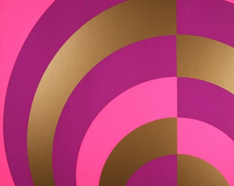 Günter Dohr - "Geometric Composition" - LARGE Hand Signed Screen Print - 1969