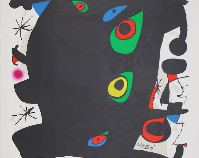 Joan Miró  - "Òmnium Cultural" - Original Lithograph signed poster, 1974