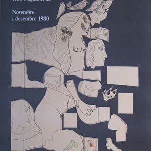 Jorge Castillo  - "Galeria Joan Prats" - Lithograph Exhibition Poster - 1980