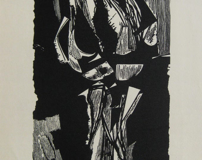Hans Orlowski - "Composition" - Original Woodcut - 1960