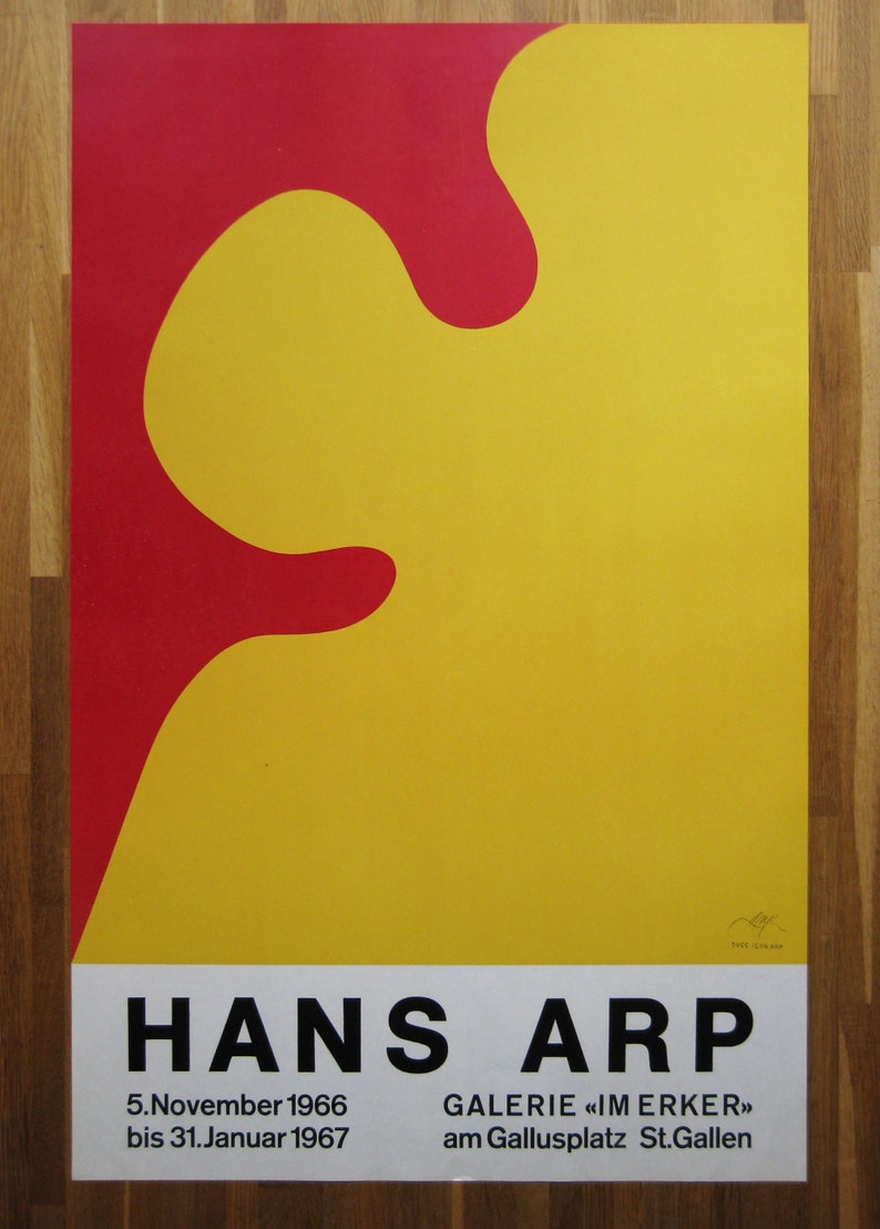 Hans Arp - Galerie Im Erker - Original Lithograph Poster With Signature ...