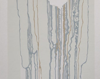Robert Quijada - "Composition" - Handsigned Screen Print - 1975 (S/N - 420/500)