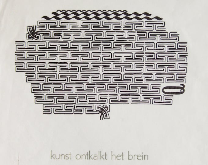 Ben Joosten - "Kunst Ontkalkt het Brein" - Hand Signed Screenprint - 2010