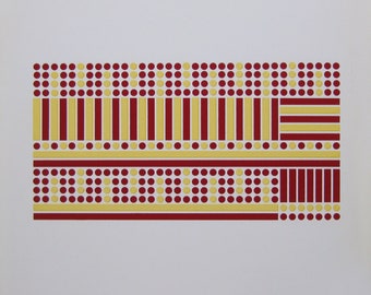 YVES LALOY - "Composition" - Hand signed Screenprint, 1969