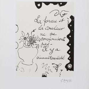 Georges Braque - "La Forme et la couleur" - Lithographie offset signée dans la plaque