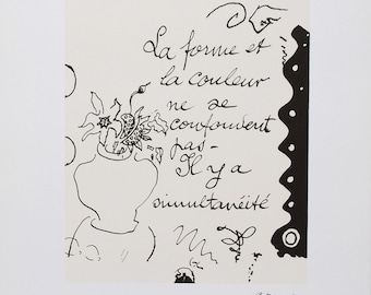 Georges Braque  - "La Forme et la couleur" - Plate signed Offset Lithograph