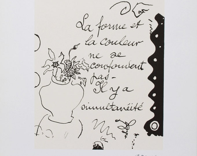 Georges Braque  - "La Forme et la couleur" - Plate signed Offset Lithograph