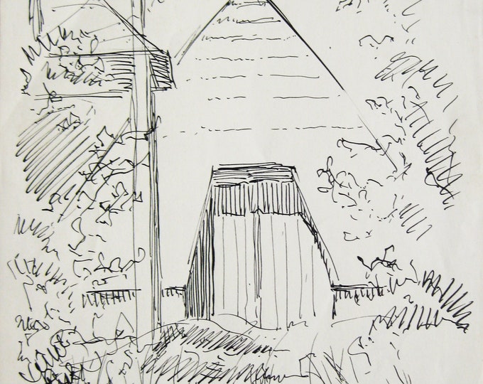 Douwe van der Zweep - "Barn" - Original Pencil Drawing (1943)