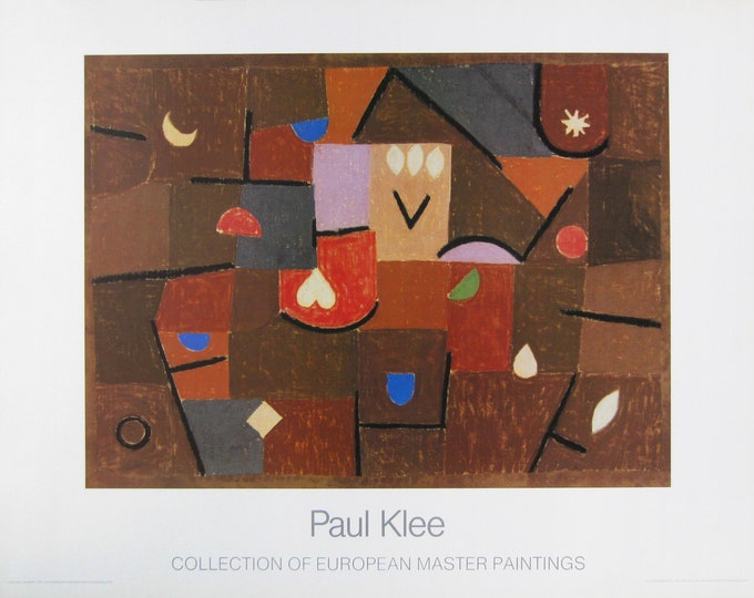 Paul Klee - "Jewel" - Colour Offset Lithograph Poster - 1986