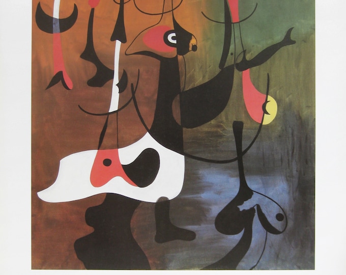 Joan Miro - "Rhythmic Characters" - Colour Offset lithograph - 1988