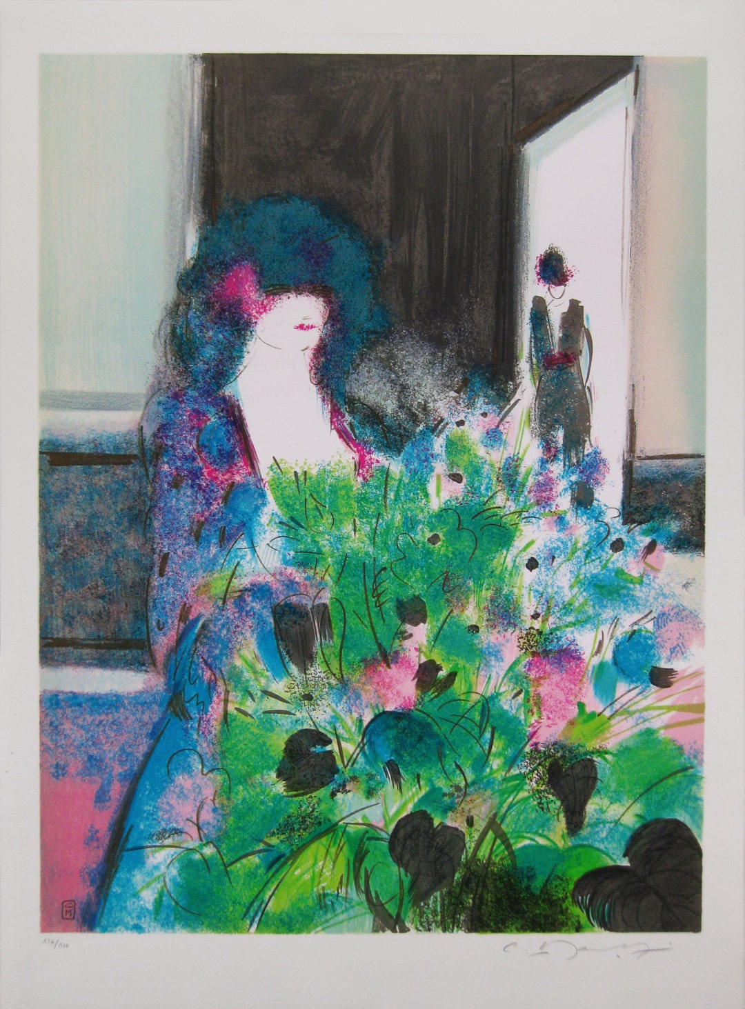 絵画 Original CLAUDE MANOUKIAN FlowerBarbizon Original CLAUDE MANOUKIAN FlowerBarbizon