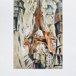 Robert Delaunay - &quot;La Tour Eiffel&quot; - Farb Offset Lithographie - 1988